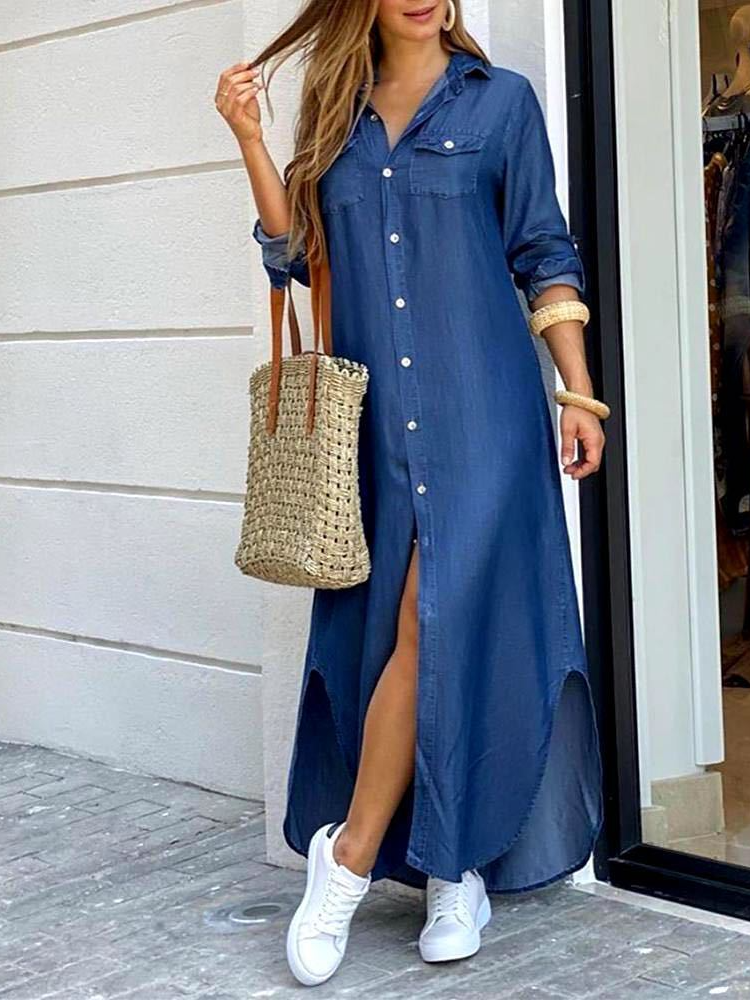 Casual Striped Dress With No