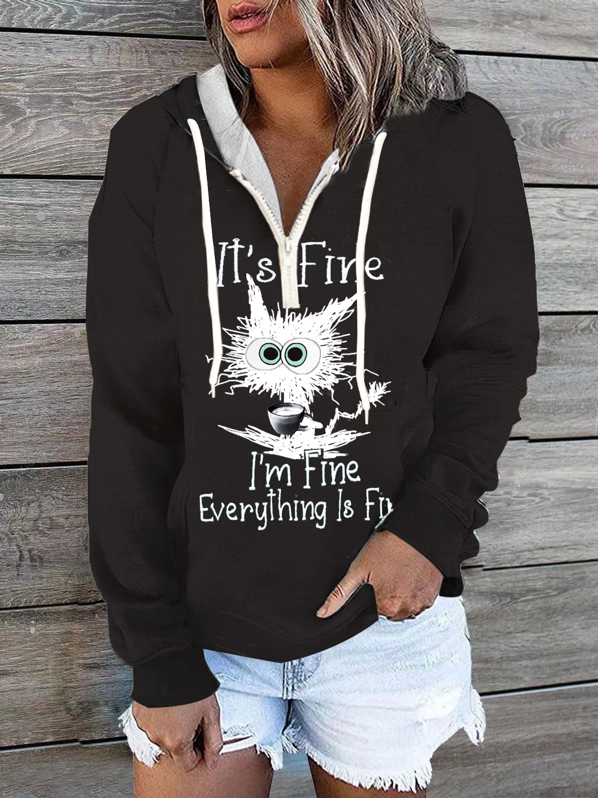 Casual Zipper Hoodie Sweatshirt