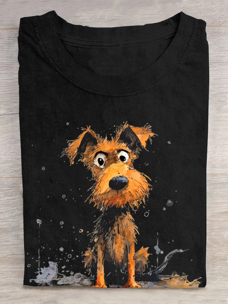 Dog Casual Cotton Loose T-Shirt