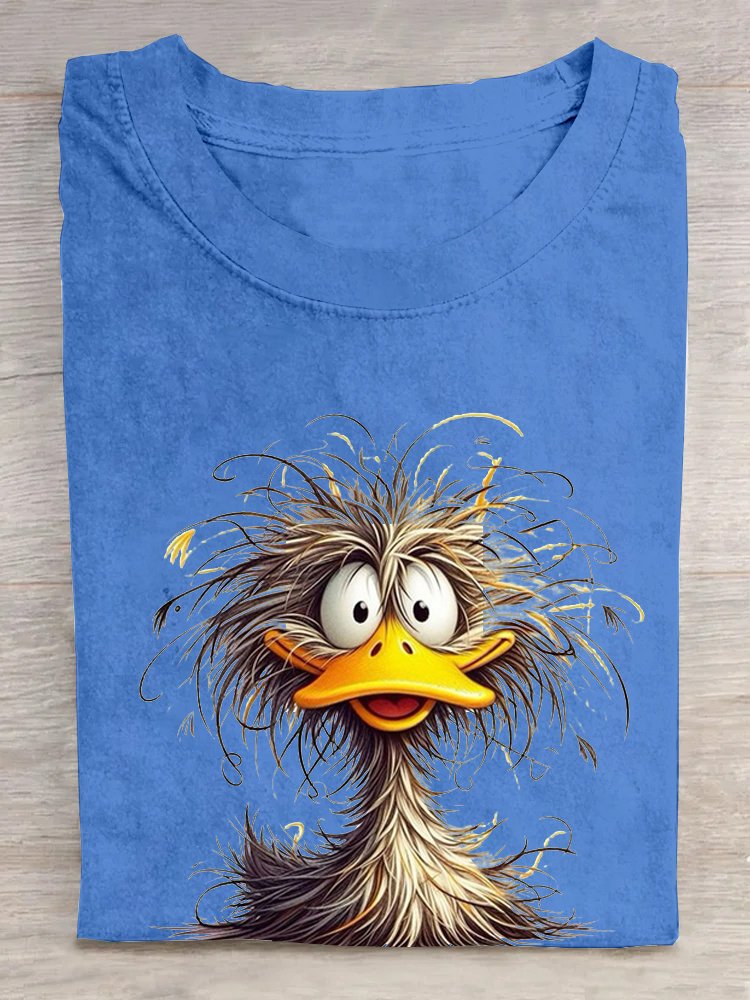 Cotton Duck Casual Crew Neck T-Shirt