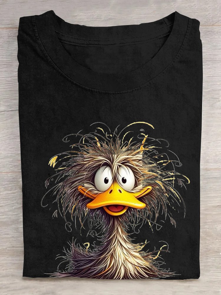 Cotton Duck Casual Crew Neck T-Shirt