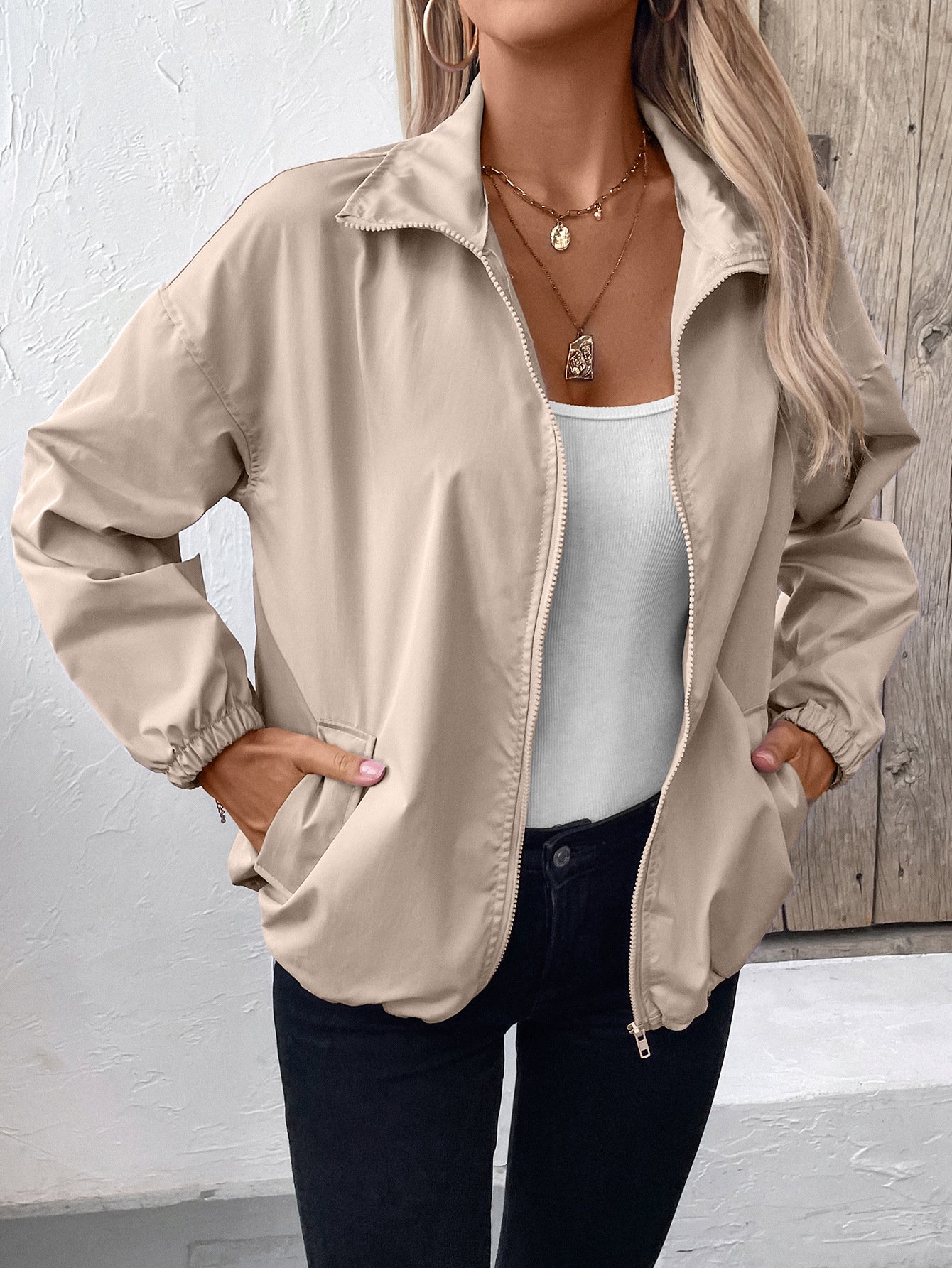 Casual Loose Plain Jacket
