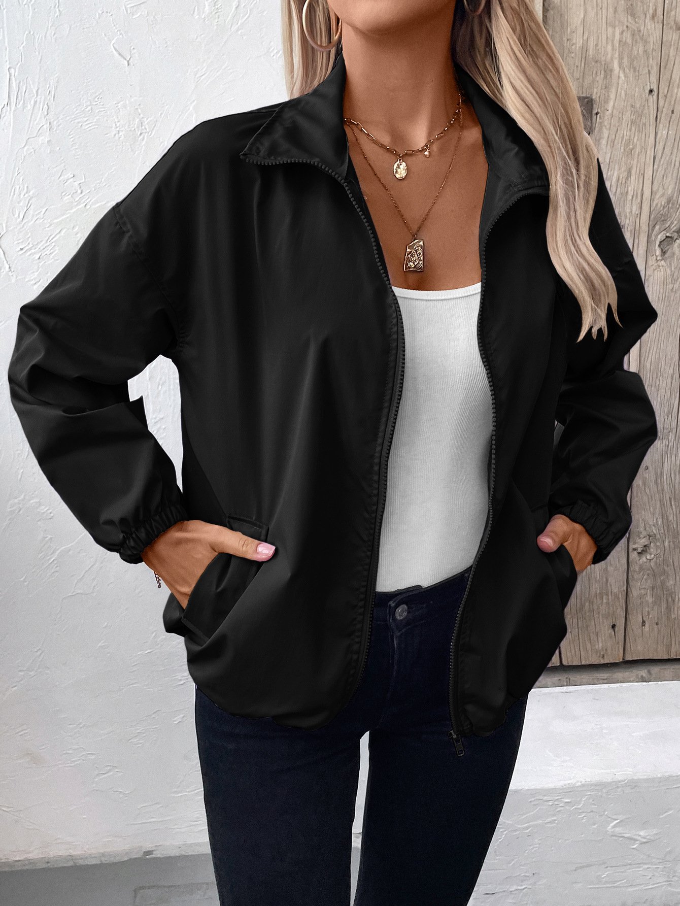 Casual Loose Plain Jacket