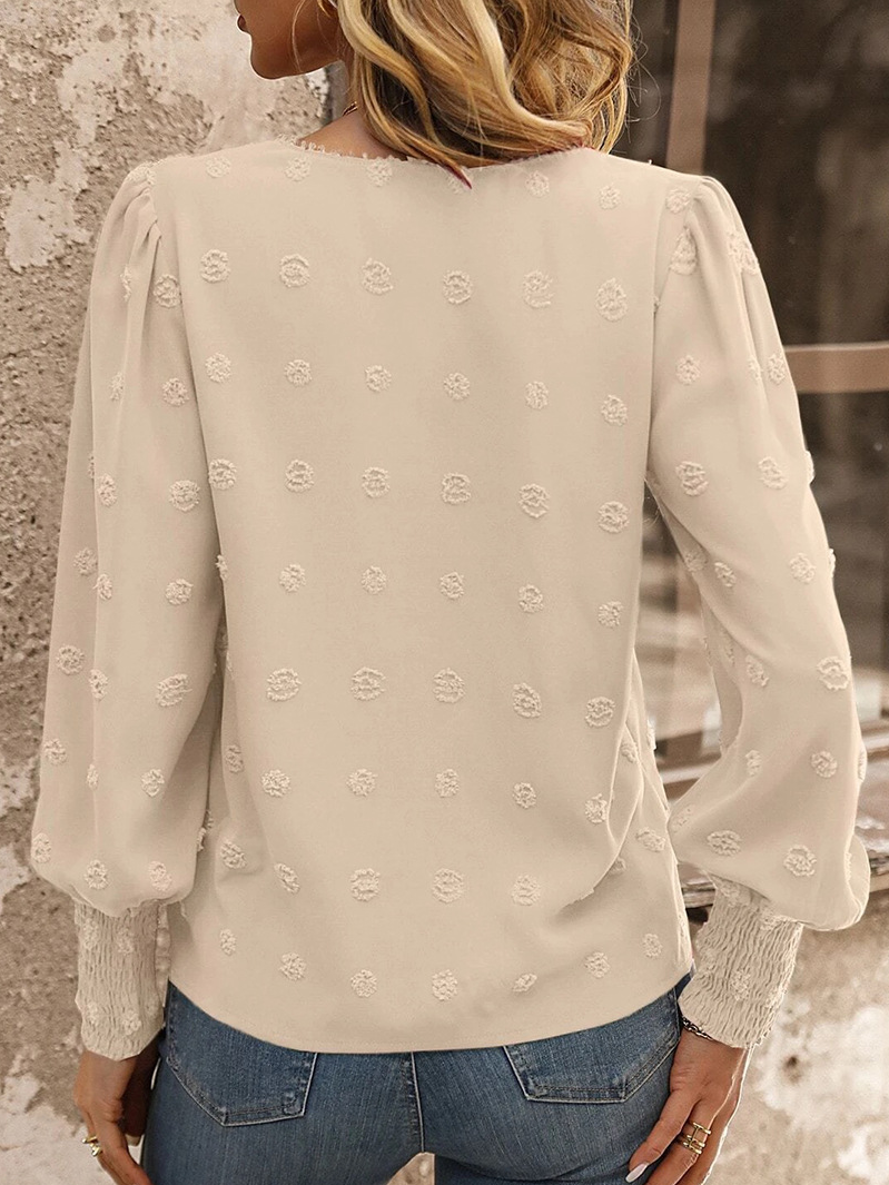 Casual Crew Neck Loose Blouse