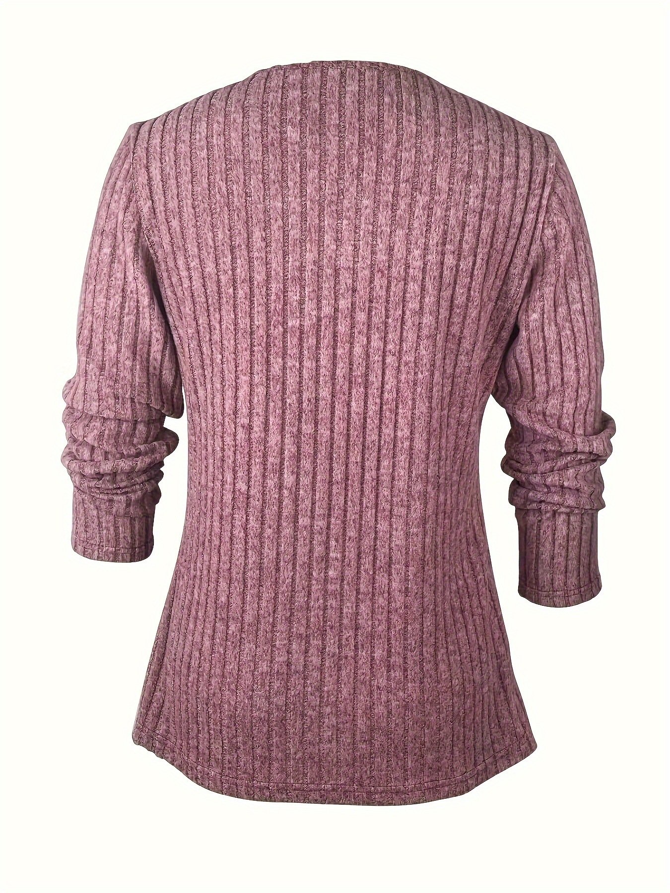 Casual Loose Plain V Neck Blouse