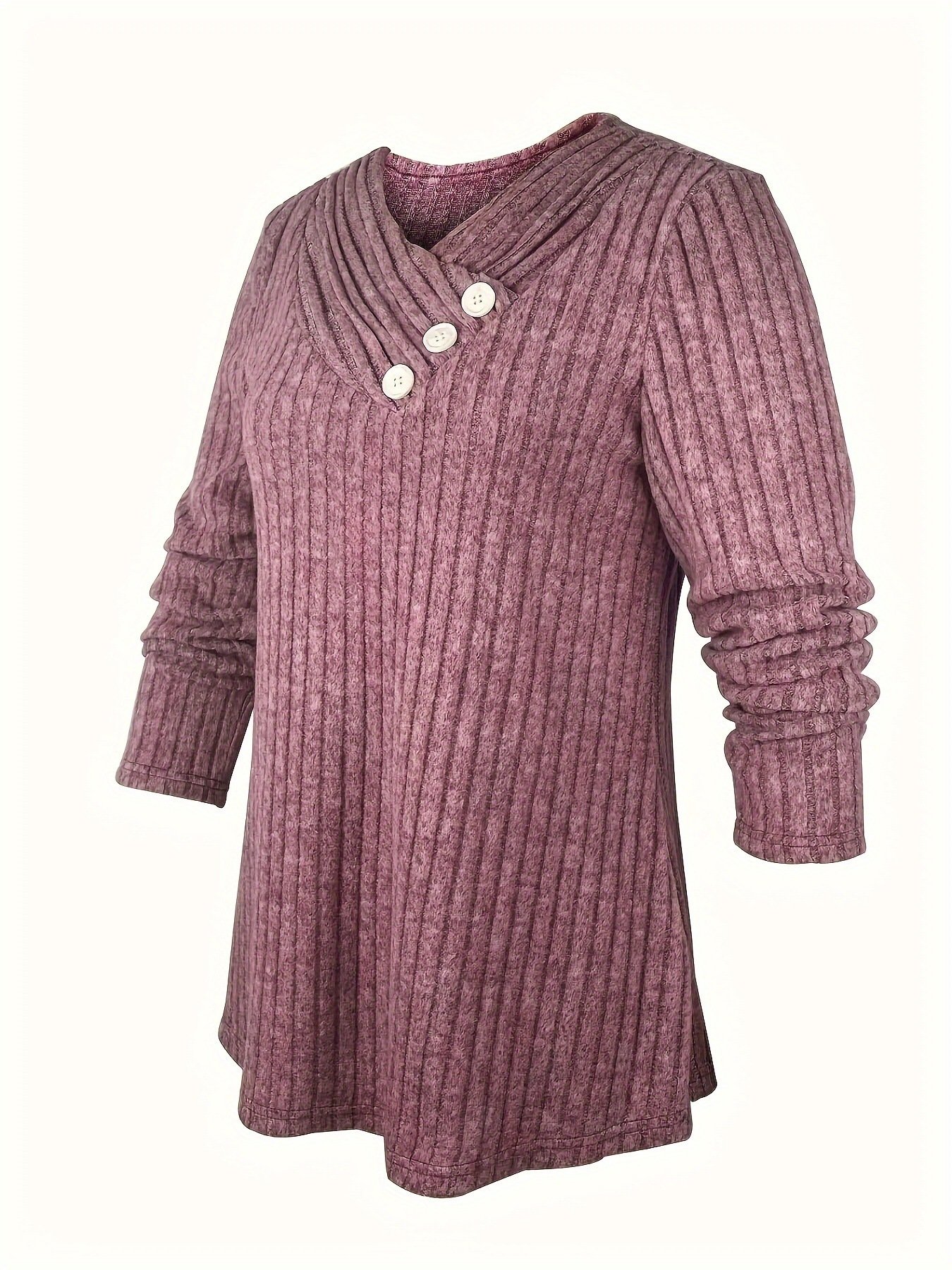 Casual Loose Plain V Neck Blouse