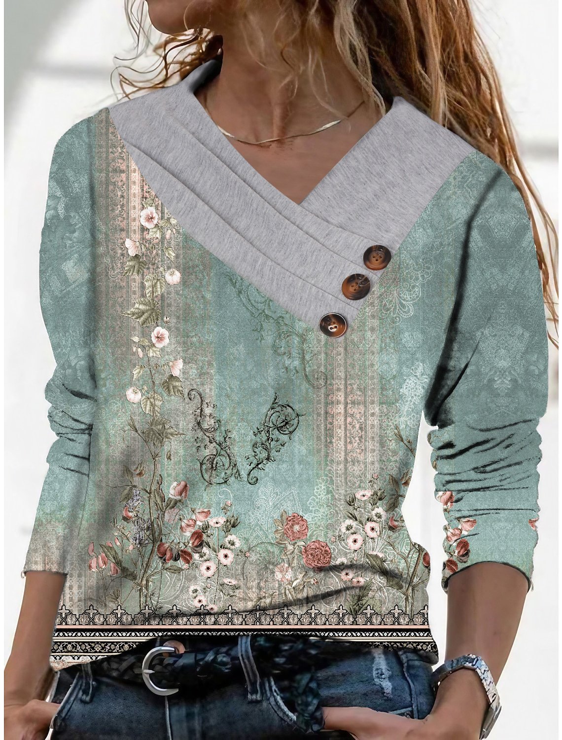 Floral Loose Casual Blouse