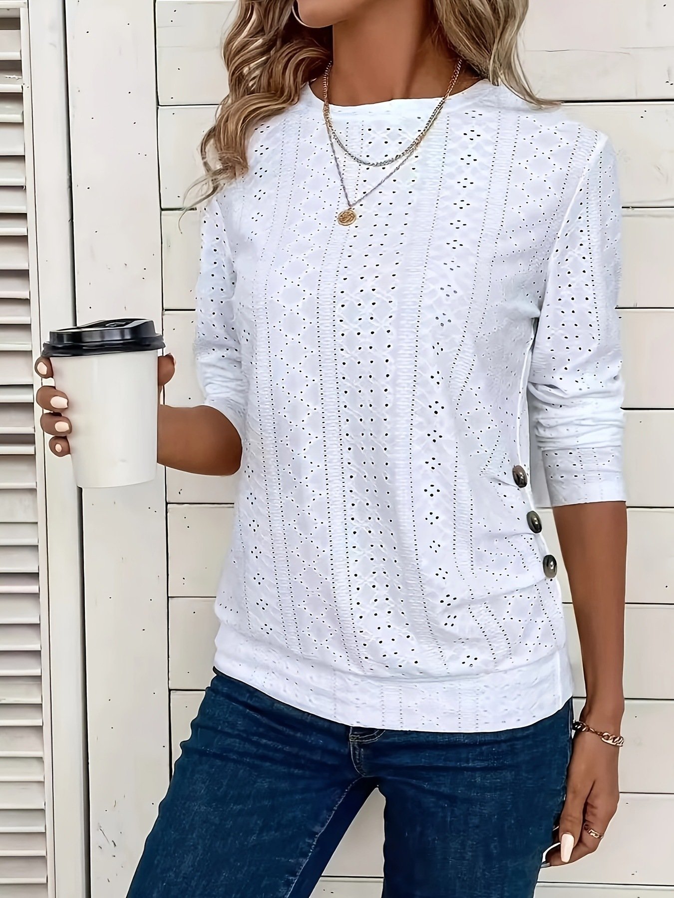 Jersey Plain Casual Blouse