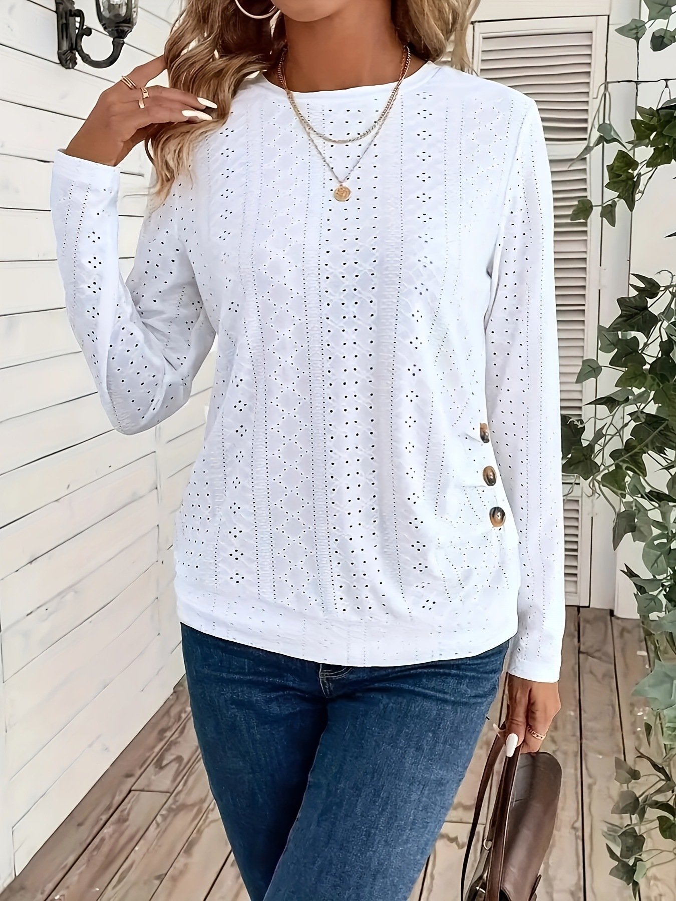 Jersey Plain Casual Blouse