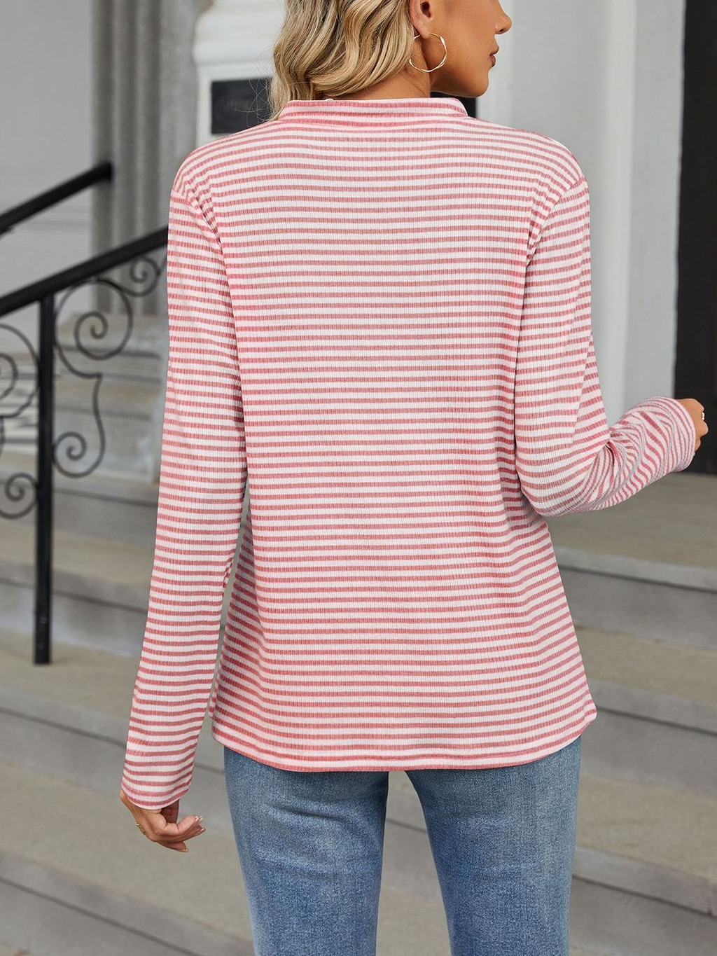 Casual Striped Blouse