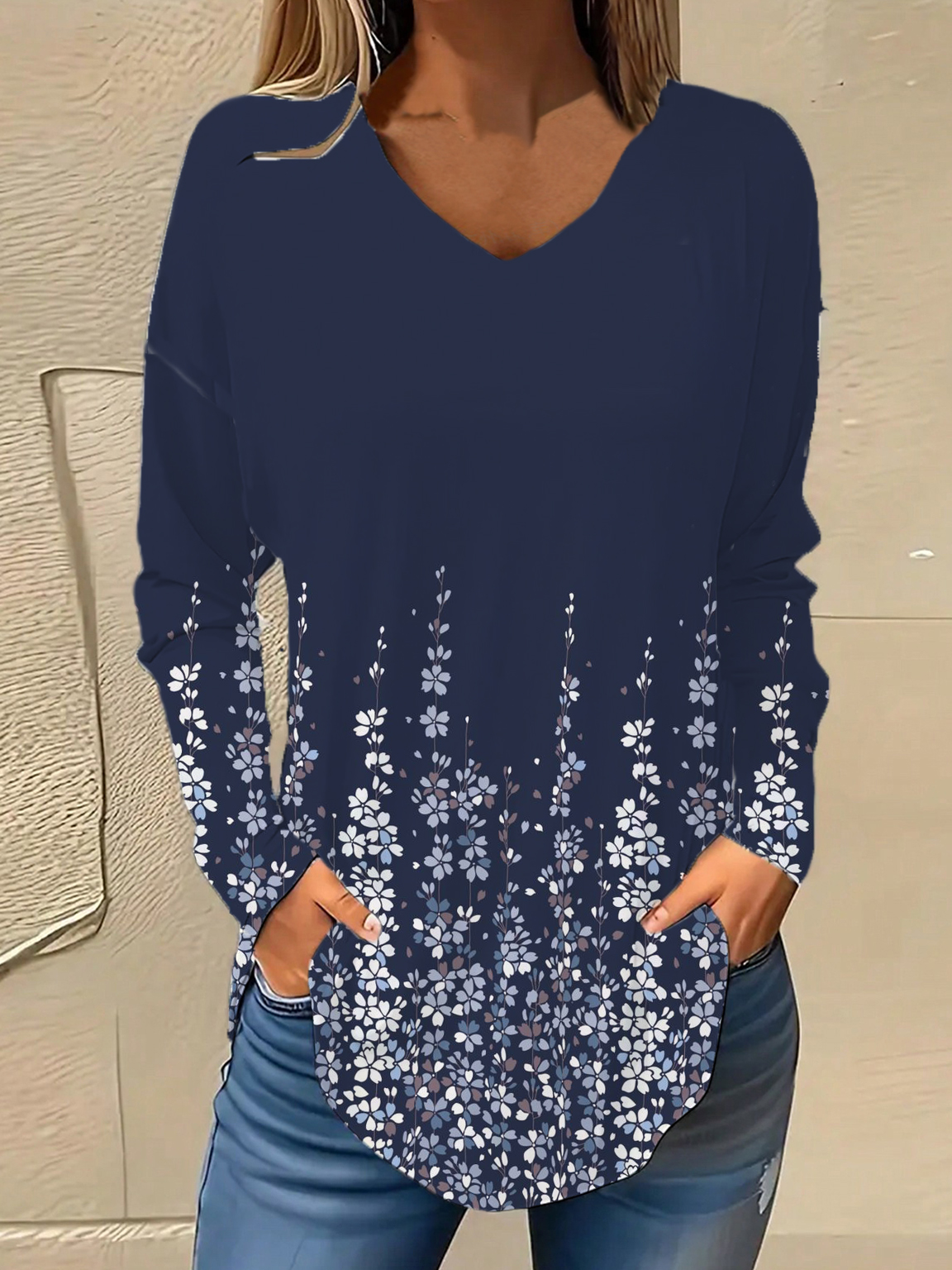 Loose Casual Early Autumn Blouse