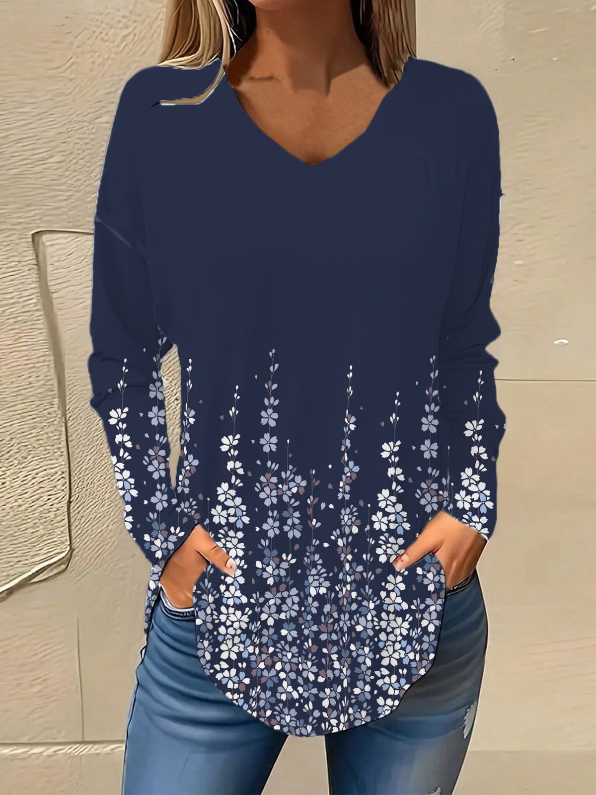 Loose Casual Early Autumn Blouse