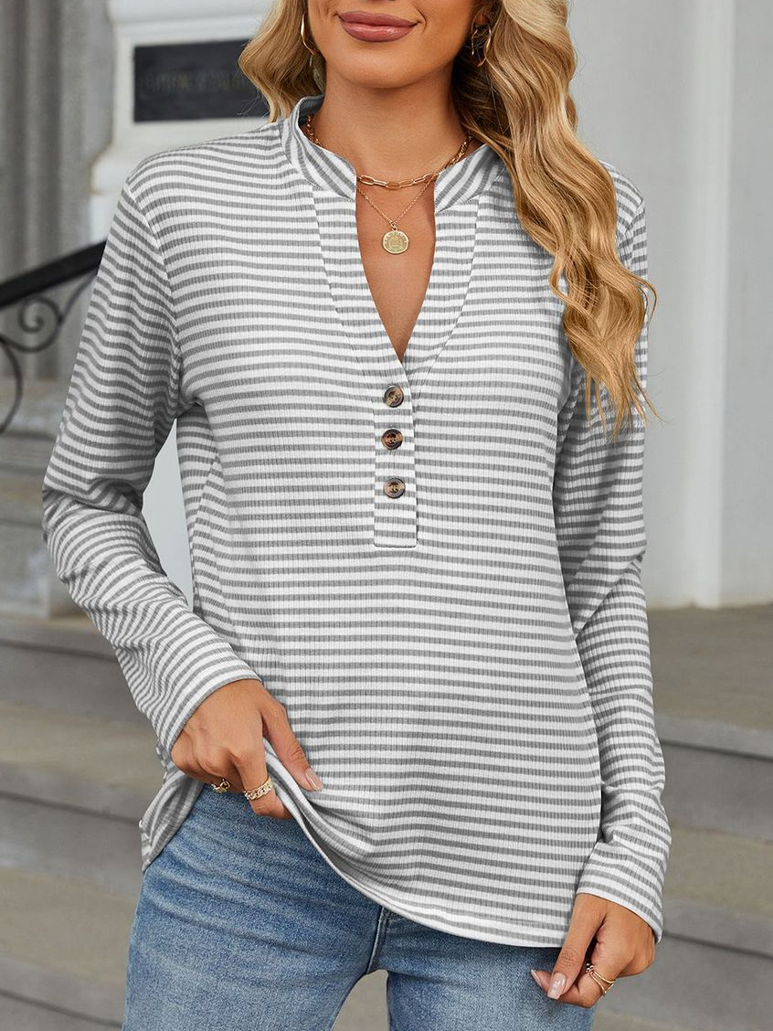 Casual Striped Blouse