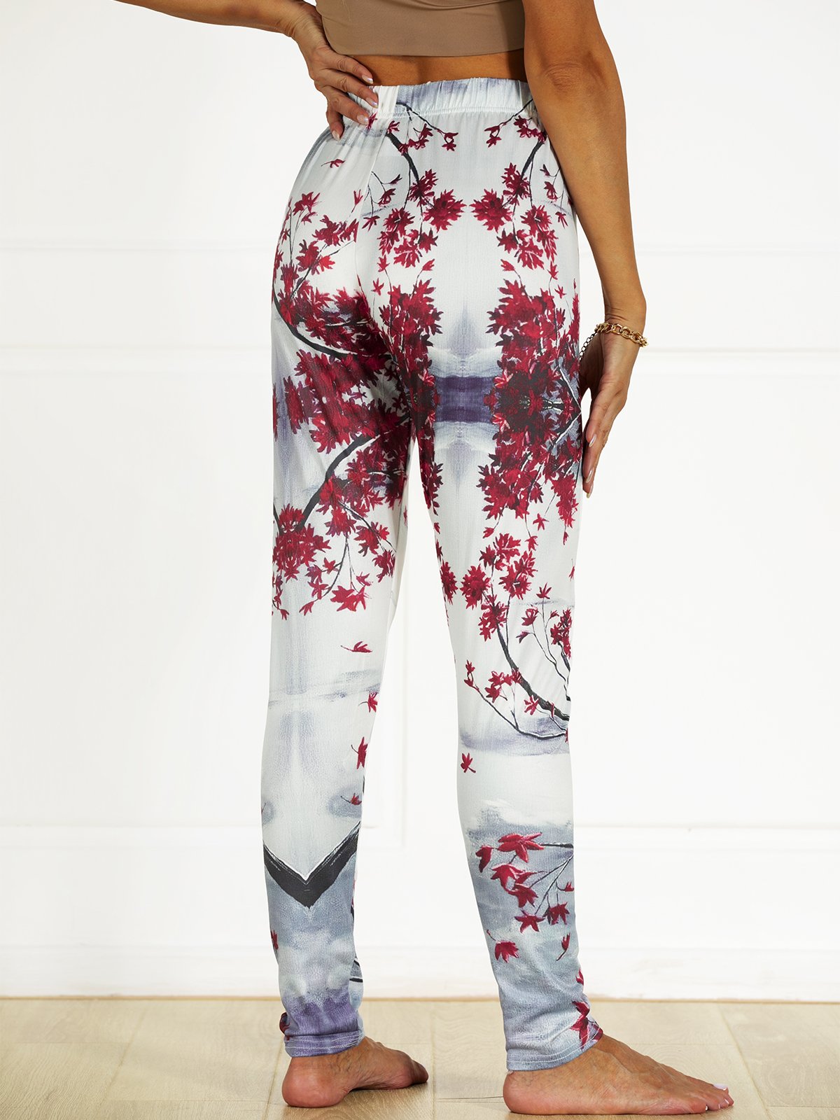 Animal Regular Fit Cotton Blends Leggings