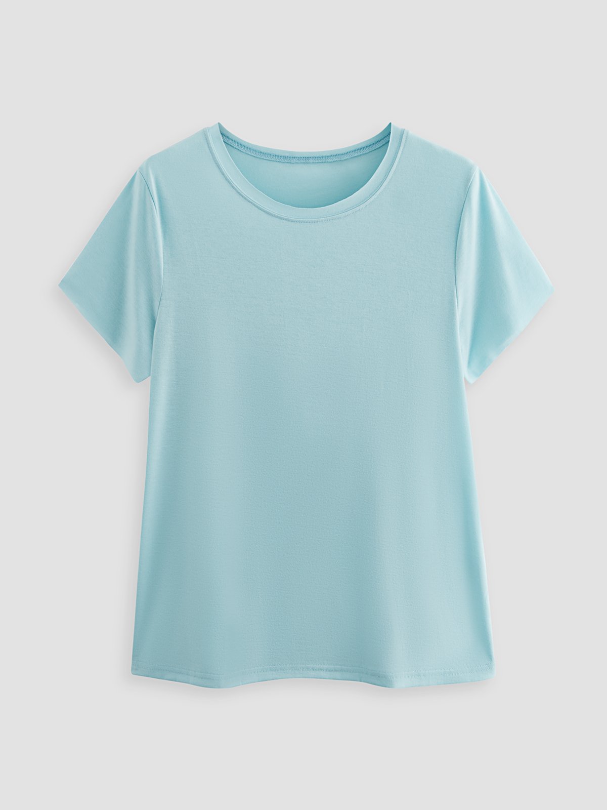 Round Neck Loosen Cotton Blends T-shirt