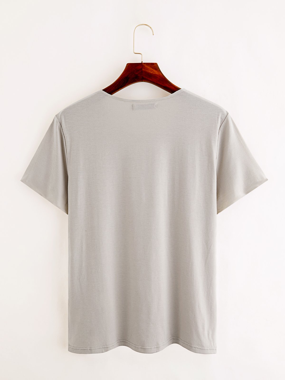 Round Neck Loosen Cotton Blends T-shirt