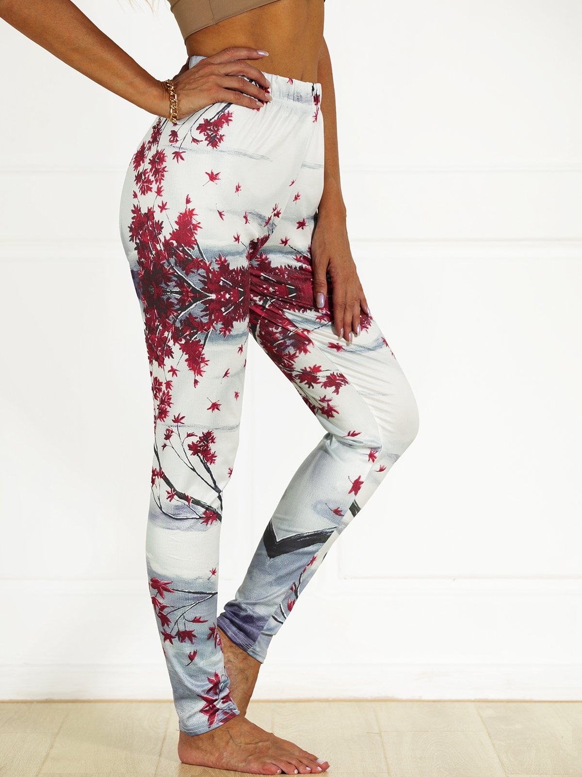 Animal Regular Fit Cotton Blends Leggings