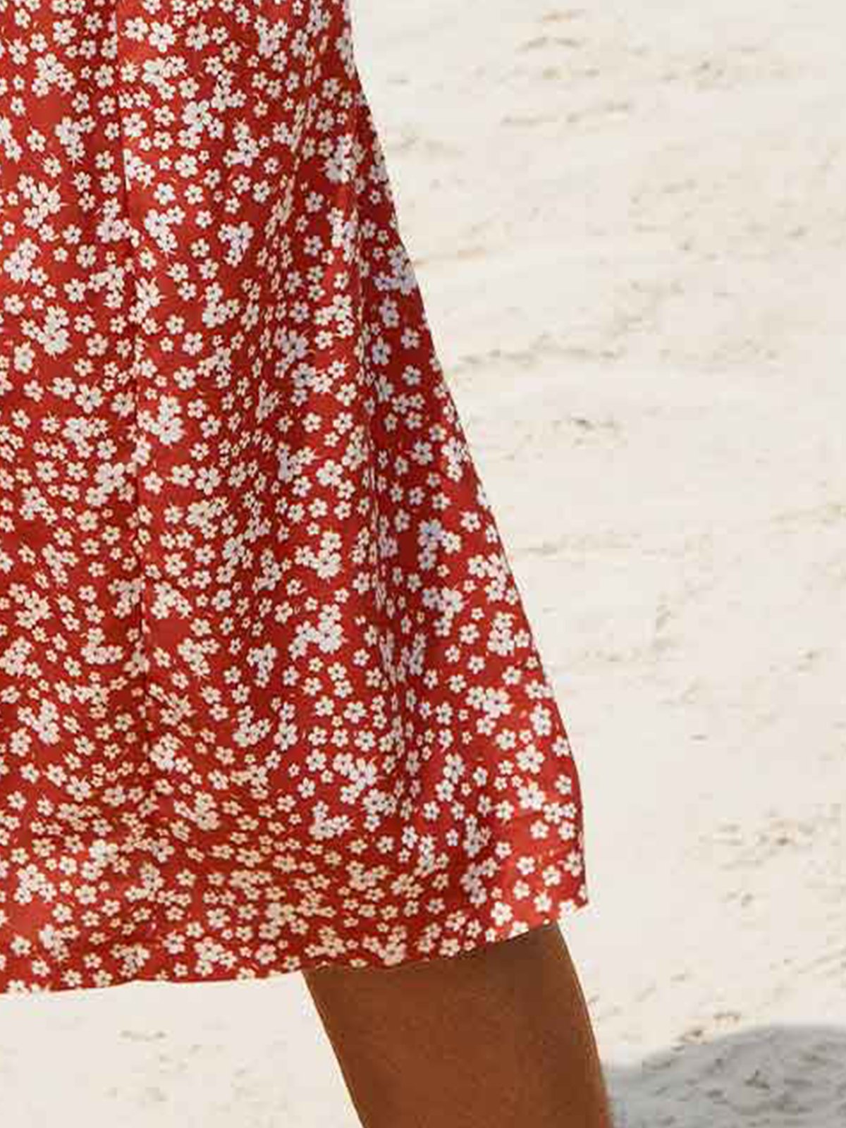 Pockets Round Neck Loosen Midi