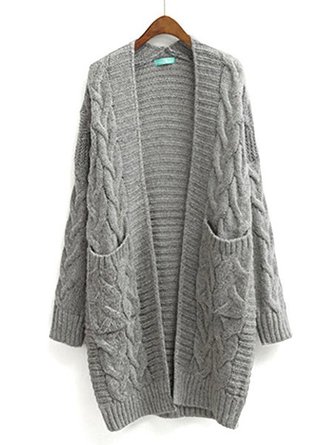 Solid Wrap Fit Cardigans