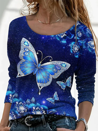 Cotton Blends Casual T-shirt