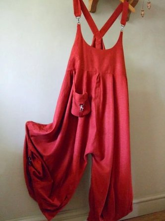 Spaghetti Cotton-Blend Jumpsuits&rompers