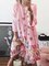 Fashion Cotton 3/4 Sleeve Casual Printed Dresses