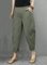Capris with elastic waistband and buckle loose and retro cotton and linen Harem Pants