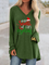 Long Sleeve Printed Letter Shift Shirts & Tops
