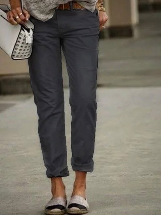 Casual Regular Fit Solid Pants