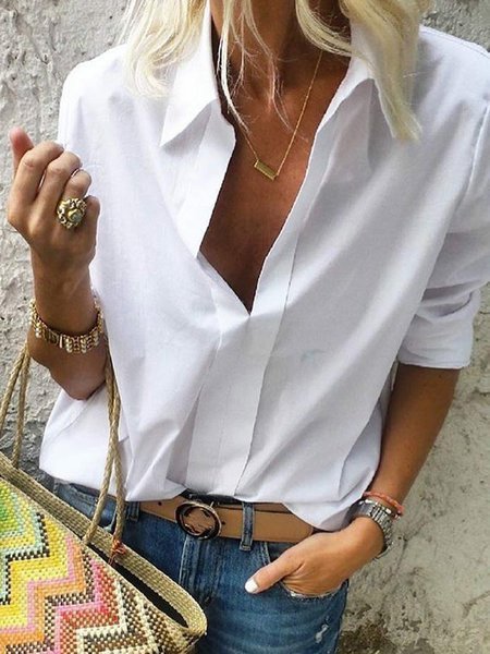 Cotton Solid Casual Shirt