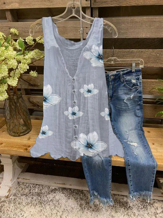 Buttoned Off The Shoulder Tank & Cami