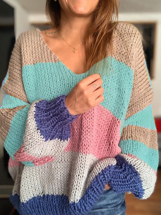 Striped Loosen Sweaters