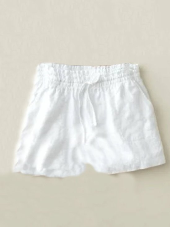 Casual Loosen Cotton Blends Shorts