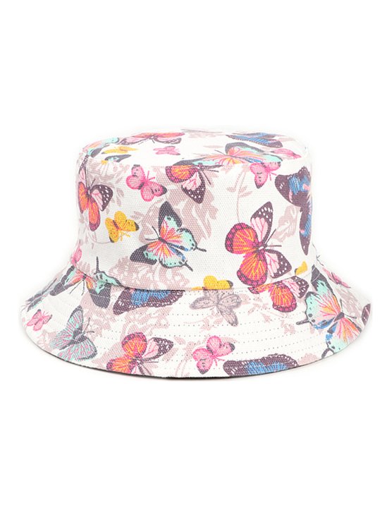 Outdoor Cotton Butterfly Print Bucket Hat