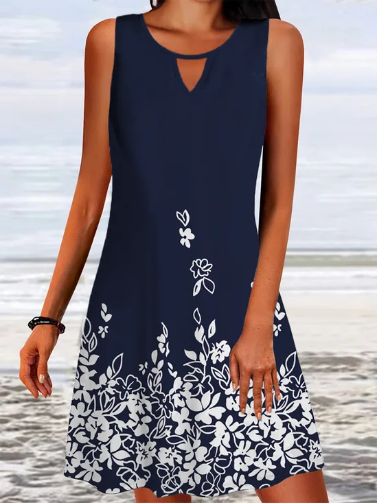 Floral V Neck Casual Loose Shorts