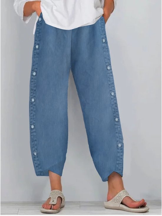 Loosen Vacation Plain Linen & Cotton Bottoms
