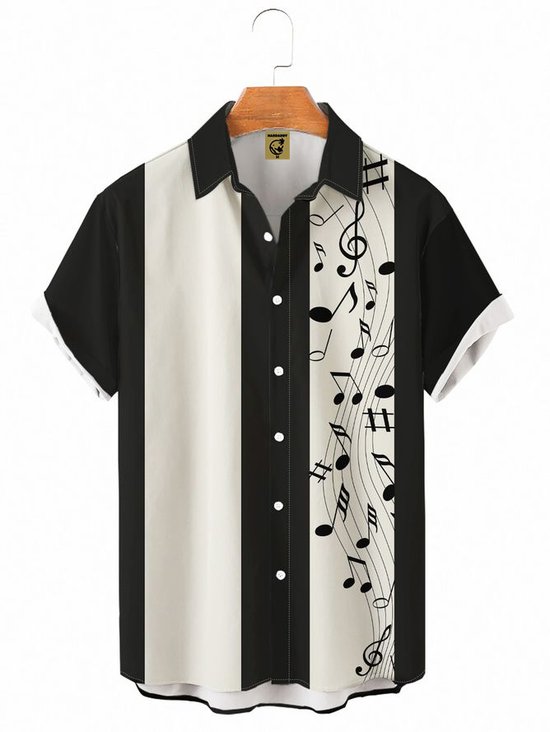Casual Music Shirt Collar Men-Shirts