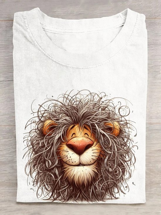 Cotton Casual Lion T-Shirt