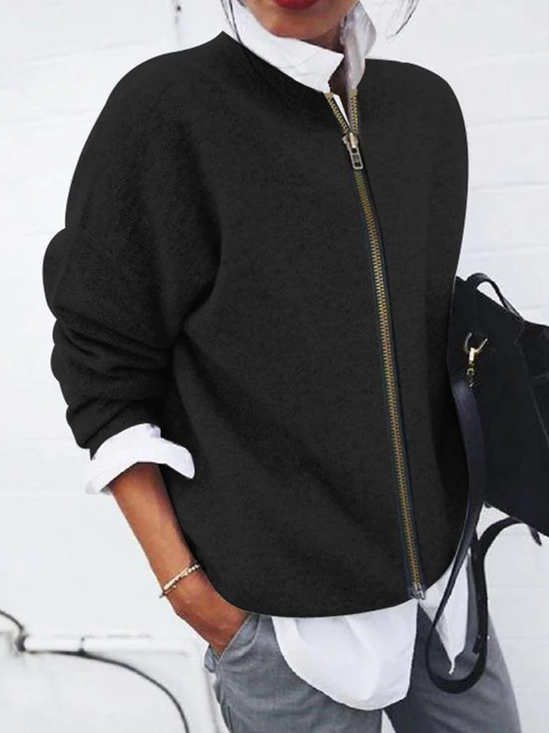 Plain Loose Casual Cardigan