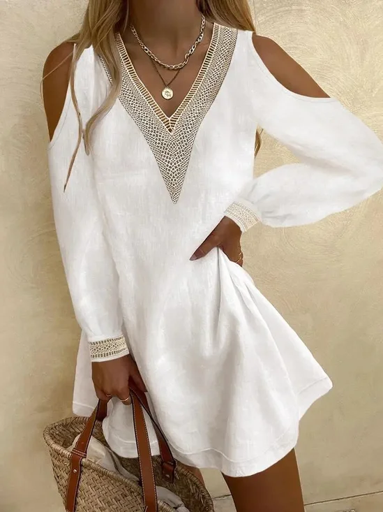 Regular Fit Casual Lace Dress With No