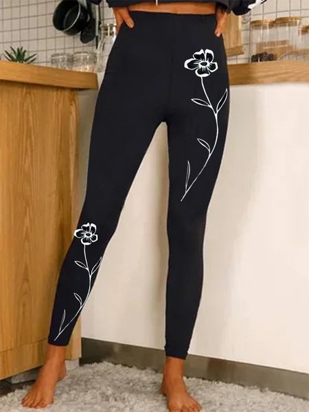Floral Casual Tight Leggings