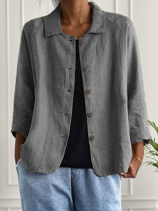 Others Zipper Casual Plain Jacket