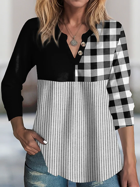 Striped Casual Blouse