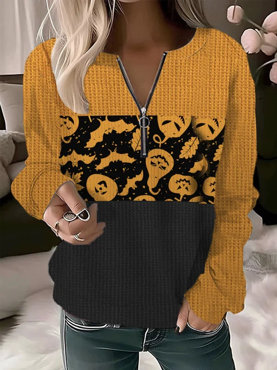 Crew Neck Loose Casual Sweatshirt