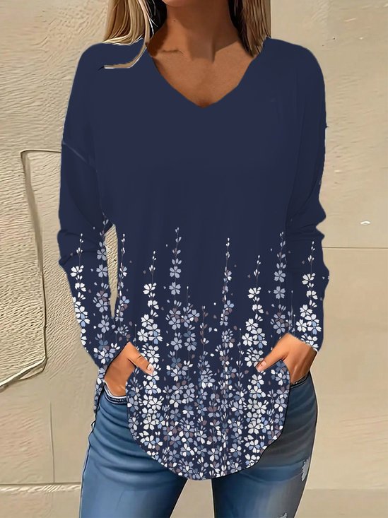 Loose Casual Early Autumn Blouse