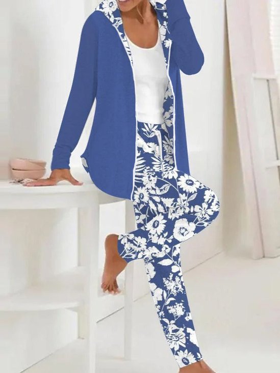 Casual Loose Floral Two-Piece Set