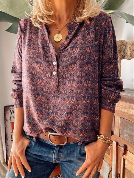 Printed Casual Blouses