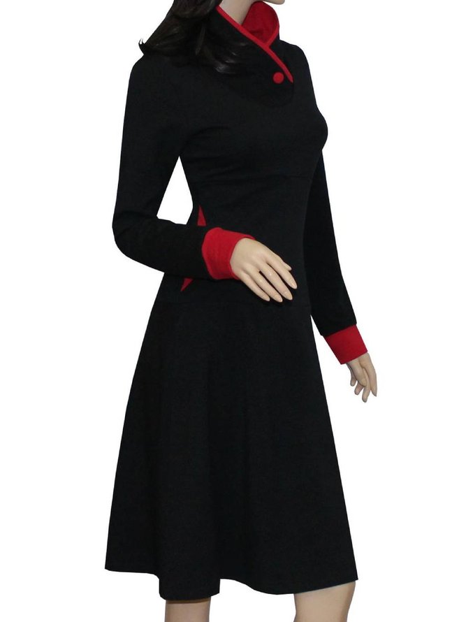 Stand Collar Casual Loosen Long Sleeve