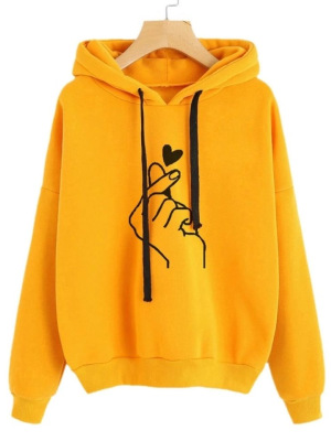 People Casual Hooded Hoodies & Sweatshirt