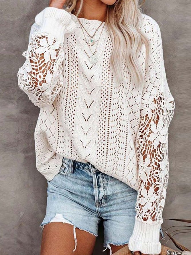 Casual Plain Sweaters